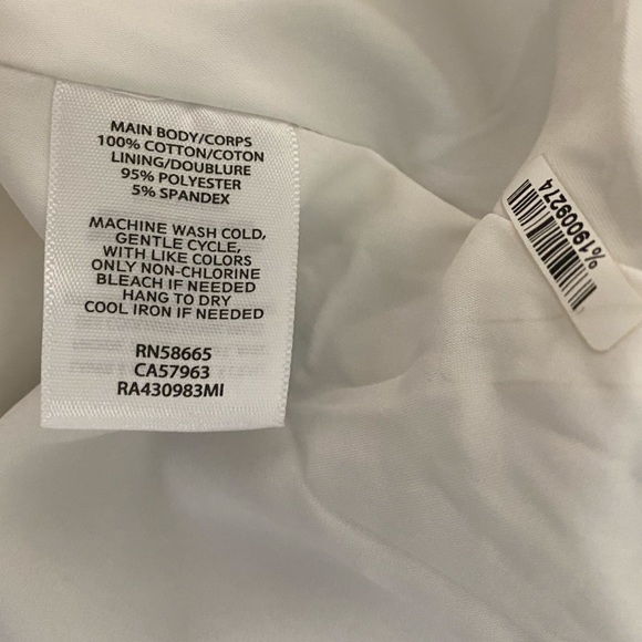 RACHEL PARCELL White Tiered Eyelet Button Up Dress Size Small - Picture 14 of 15